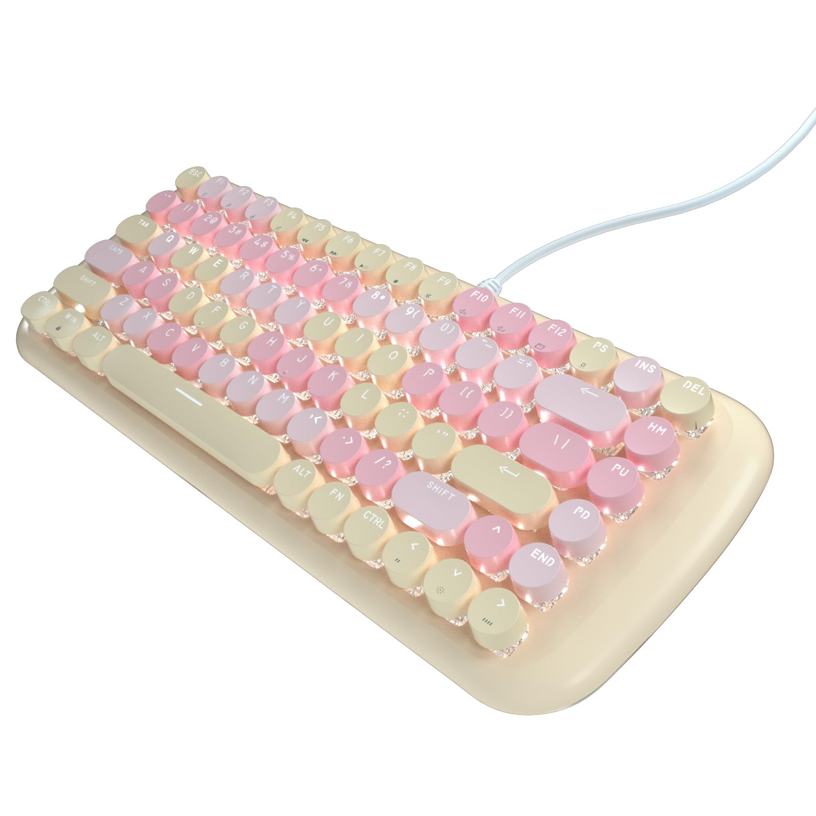 Mua Lomiluskr Cute Colorful Wired Mechanical Keyboard for Girls and ...
