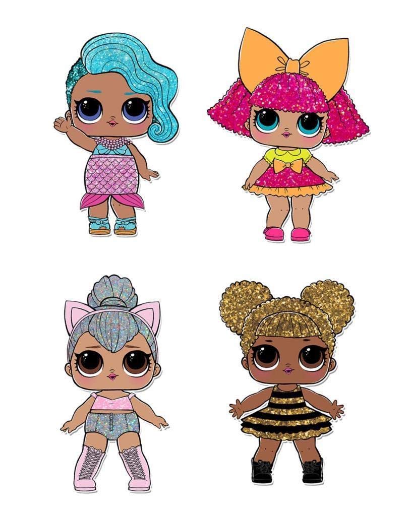 10 Small LOL DOLLS VINYL Stickers