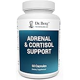Dr. Berg Adrenal & Cortisol Capsules - Adrenal Supplement & Cortisol Manager - Mood, Focus, Relaxation and Stress Support - Adrenal Supplements with Ashwagandha Extracts - 60 Capsules