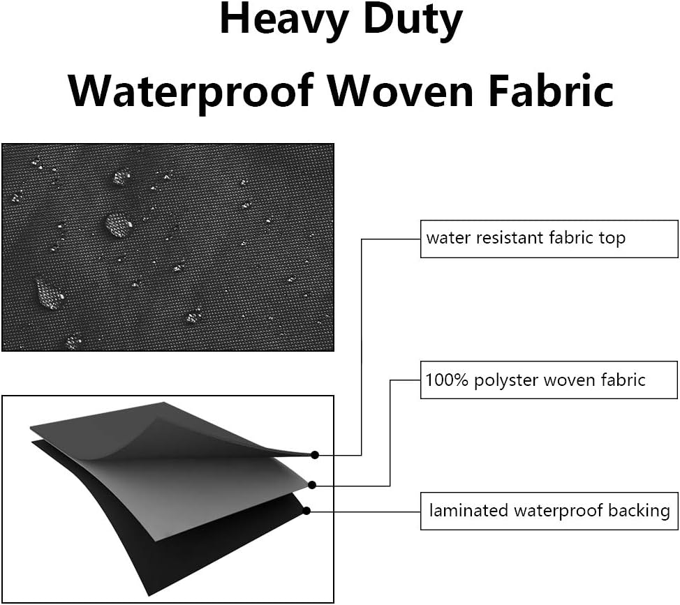 Amazon Com Patio Watcher 128 Inches Patio Furniture Cover Durable Water Resistant Outdoor Furniture Sets Cover With Secure Buckle Straps Black Kitchen Dining