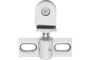 Didiseaon Stainless Steel Shower Door Pivot Hinges Double Direction Glass Door Clamp Hardware for Bathroom 3.14X2.95 Inch