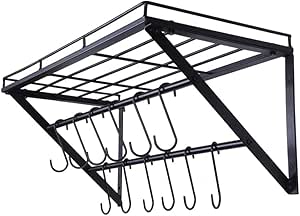 OROPY Topf-Rack Wandmontage Küchenregal 3-Schicht