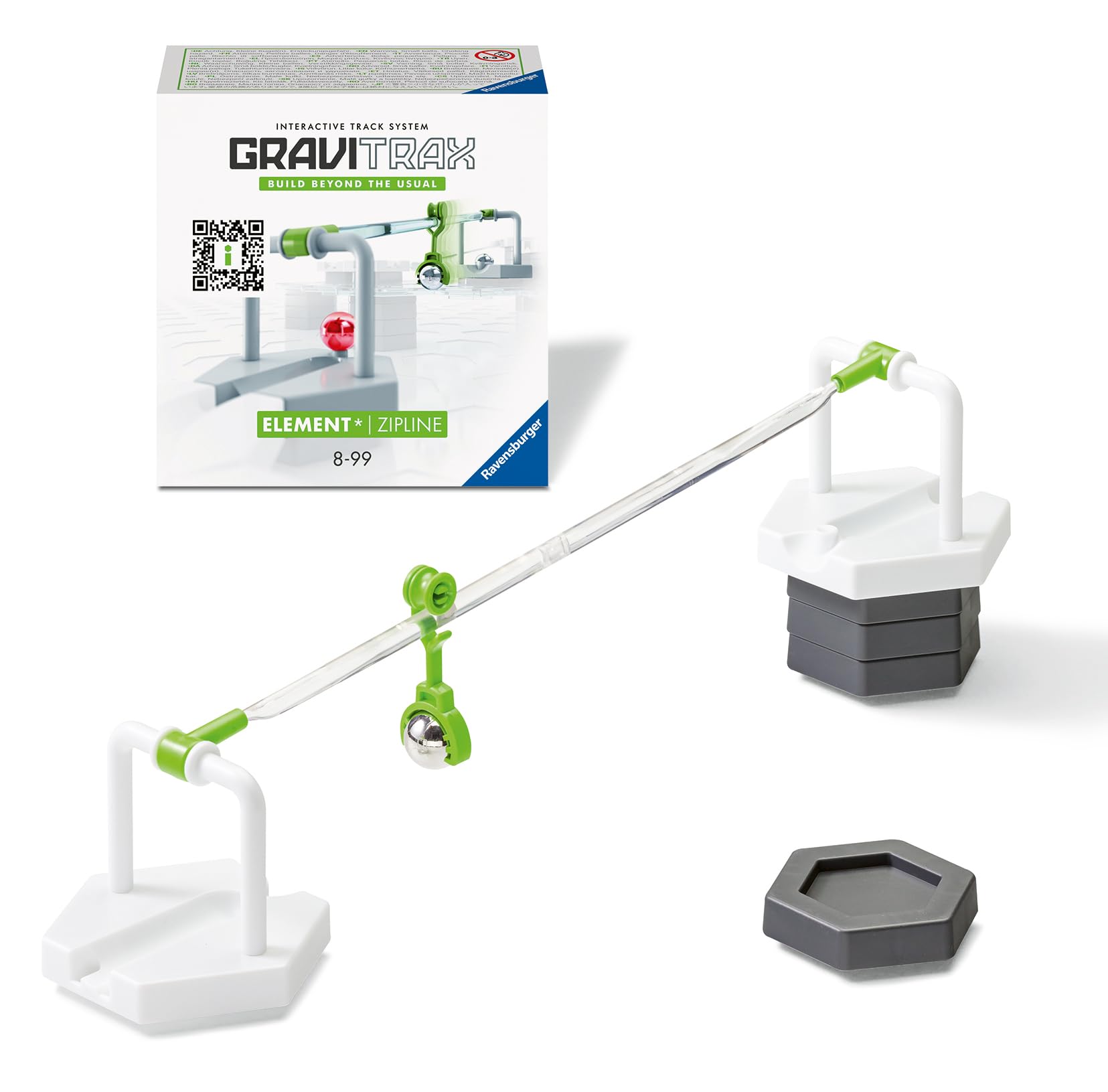 Ravensburger GraviTrax Extension Zipline - Marble Run STEM, Building and Construction Toys for Kids Age 8 Years +