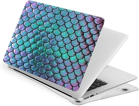 RYHT - Funda rígida para portátil de PVC, diseño de damasco, color