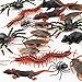 Dreampark Halloween Plastic Realistic Bugs, 160 Pack Fake Spiders, Cockroaches, Scorpions, Mice and Worms for Halloween Decorations and Party Favors