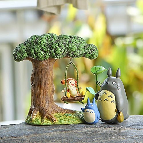 TOMUM Set of 4 PCS Miyazaki Hayao Totoro for Dollhouse Decor Fairy Garden DIY Kit