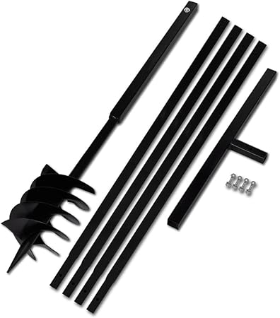 Vidaxl Beche Et Tariere Manuelle 180 Mm Avec Rallonge 5 M Acier Jardin Sol Amazon Fr Bricolage
