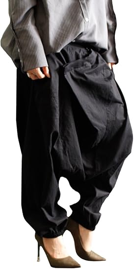 Amazon Co Jp Goldjapan ゴールドジャパン 大きいサイズ レディース ウエスト クロス サルエルパンツ 服 ファッション小物