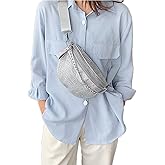 Rhinestone Chest Bag For Women Fanny Packs Belt Bags Small Crossbody Bags Waist Pouch Purse for Lady Party Outdoor Traveling Beach