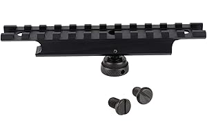 ToopMount Picatinny Rail Mount 20mm Scope Base Rail 12 Slots Scope Mount Aluminum Picatinny Rail Set for Outdoor Sport