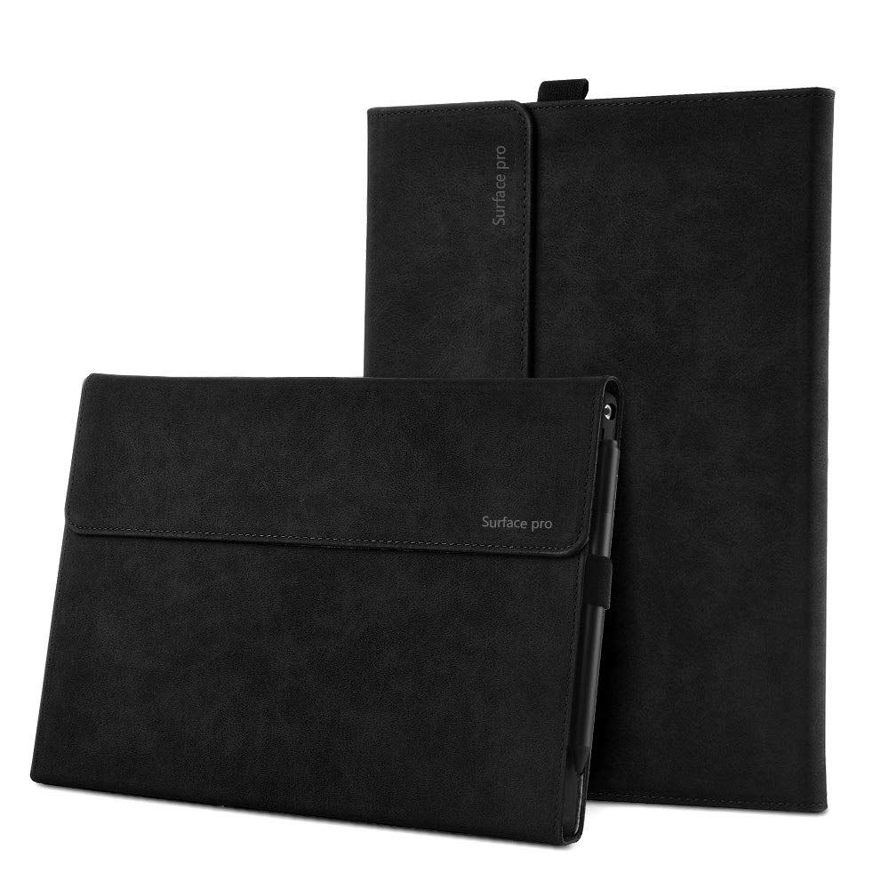 xisiciao Surface Pro 7/7+/6/5/4 Case, Thin and Light Portfolio Business Cover Stand, Compatible with Keyboard