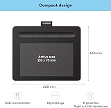 Wacom Intuos S Pen Tablet 200 x 160 mm 2540 LPI 4 Programmable Keys Black view 6