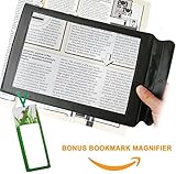 MagniPros Large Full Page Magnifier Magnifying Sheet with Bonus Bookmark Magnifier- Magnifies Entire Page