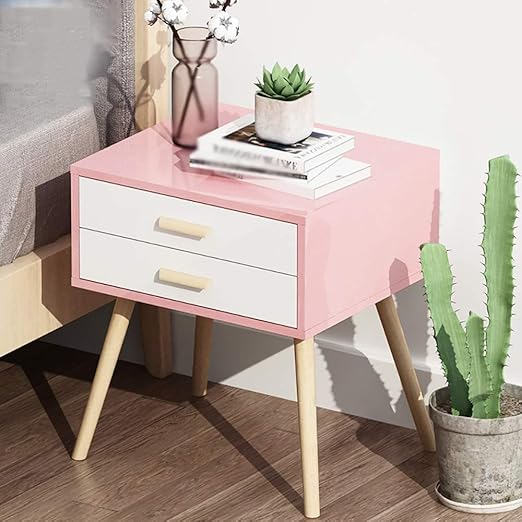 Small Nightstand Apartment Bedroom Bedside Table With Drawers And