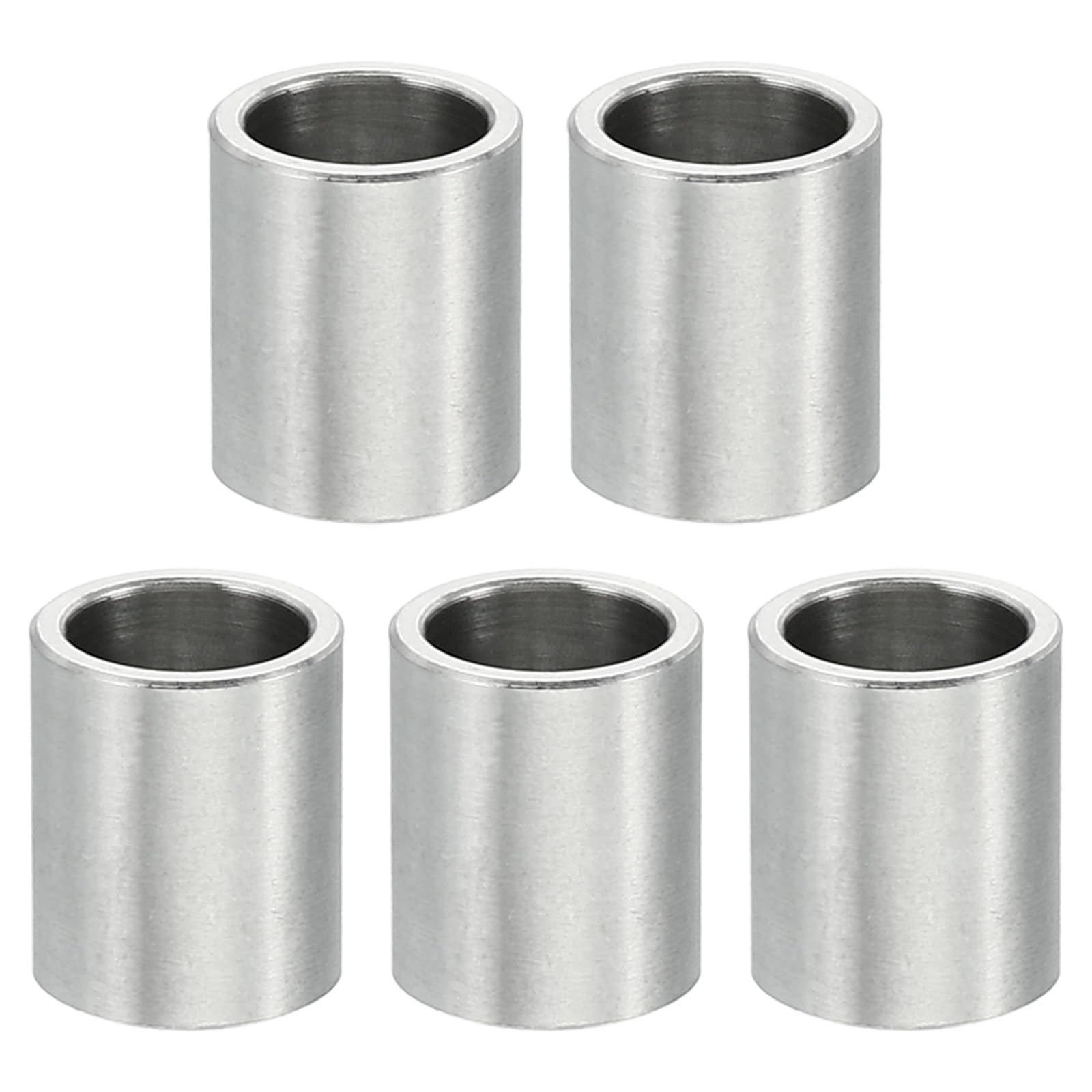 PATIKIL M6 Stainless Steel Spacers, 5 Pcs Metal Spacer Stainless Steel 6.1mm ID x 8mm OD x 10mm L Stainless Steel Spacer Screw Standoff Round for 1/4" or M6 Screw Bolts