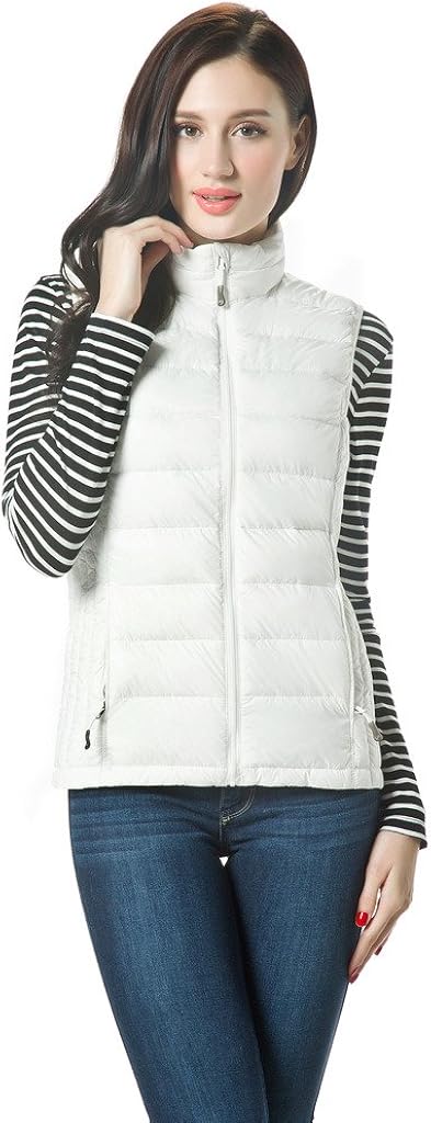 XPOSURZONE Women Packable Lightweight Down Vest Outdoor Puffer Vest: Clothing
