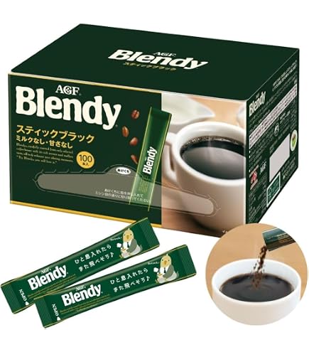 Amazon.com : AGF Blendy Stick Cafe au Lait Unsweetened 27 sticks