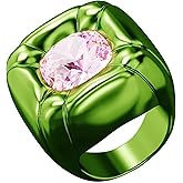 Swarovski Dulcis Ring, Cocktail ring, Pillow cut, Green, Size:6