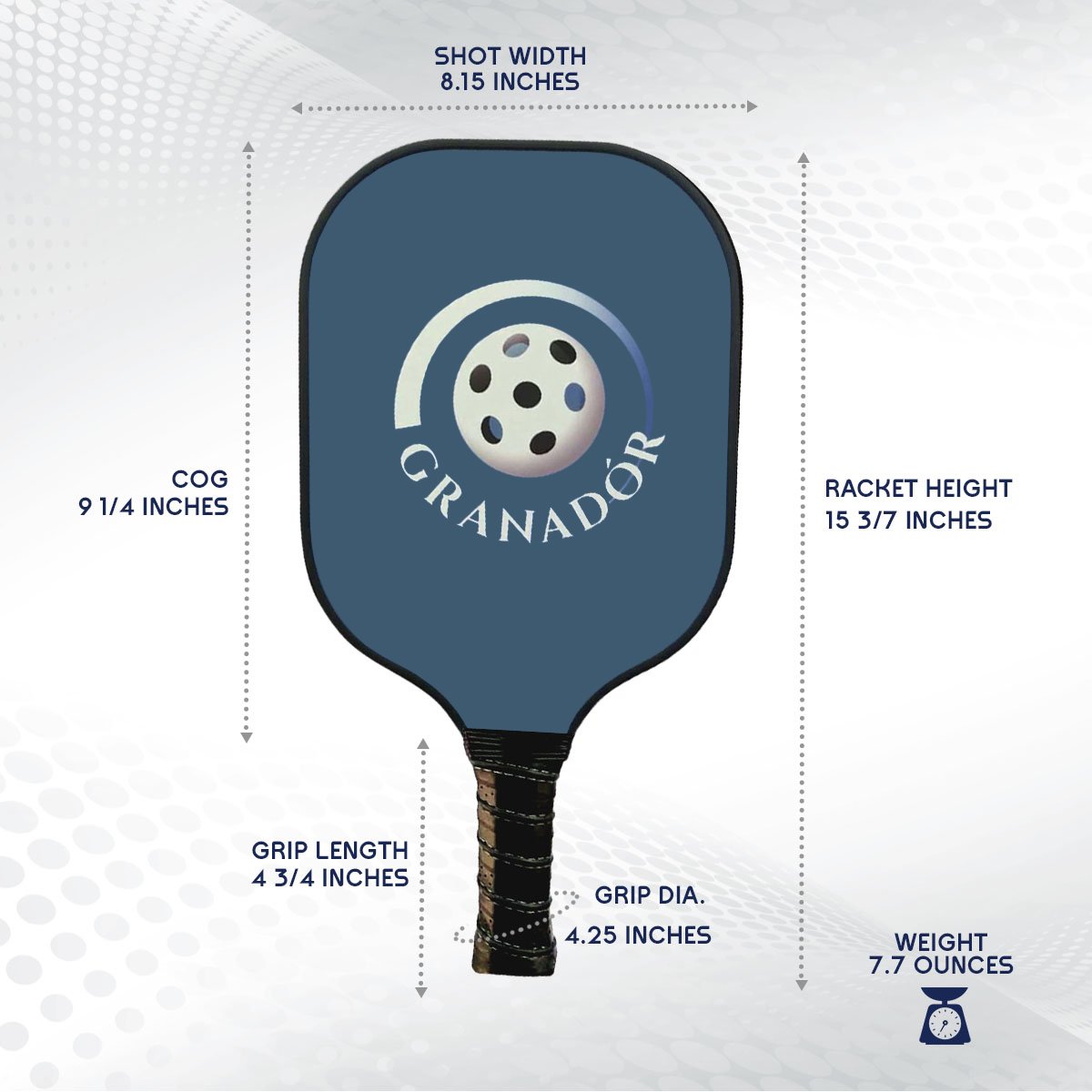 Granador Graphite Pickleball Paddle with Neoprene Cover Protects Your Racket Large Sweetspot