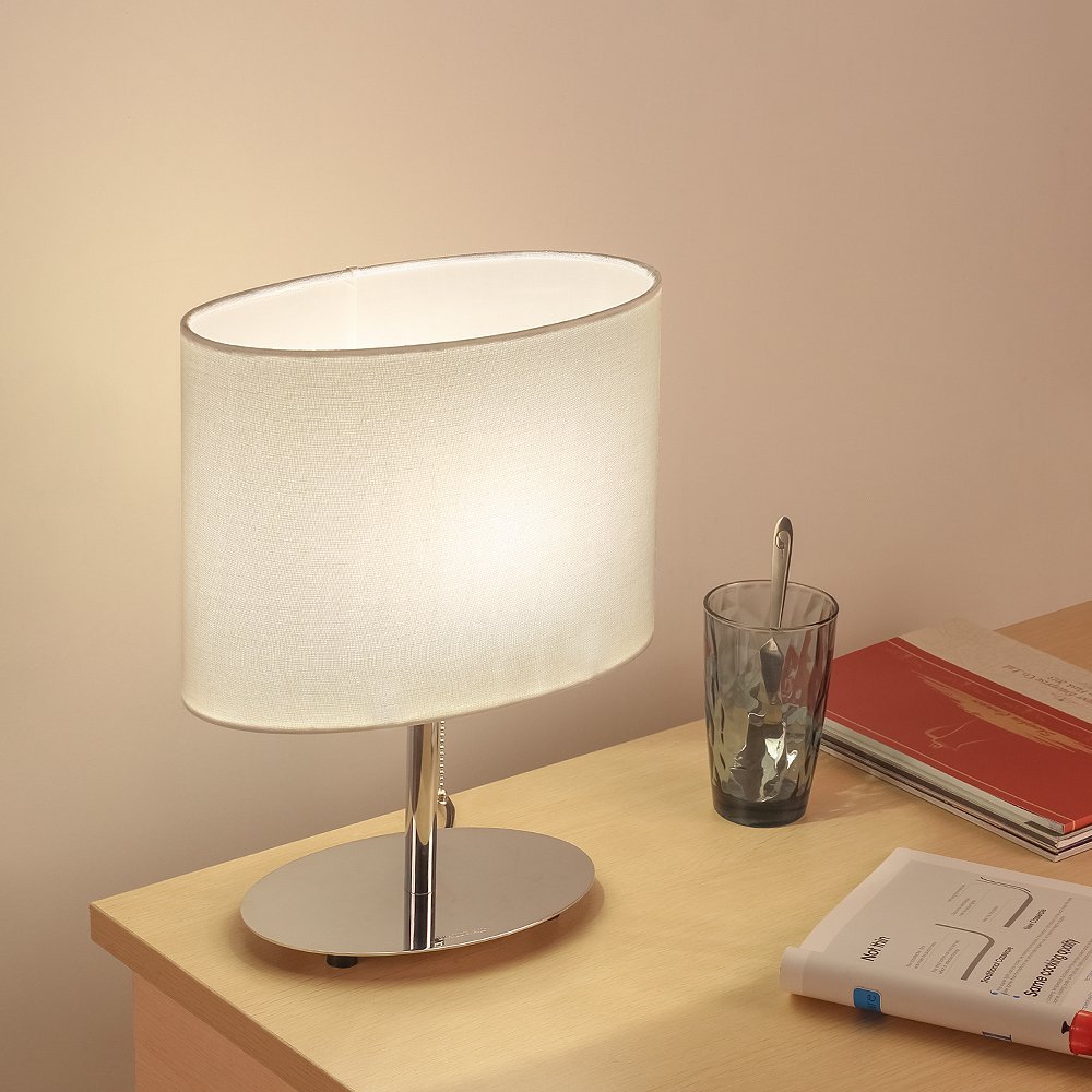 HAITRAL Bedside Table Lamps Minimalist Desk Lamp with Metal Base