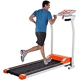 Folding Treadmill for Home, Electric Motorized Running Machine with LCD Monitor & Pulse Grip, Portable Compact Foldable Joggi