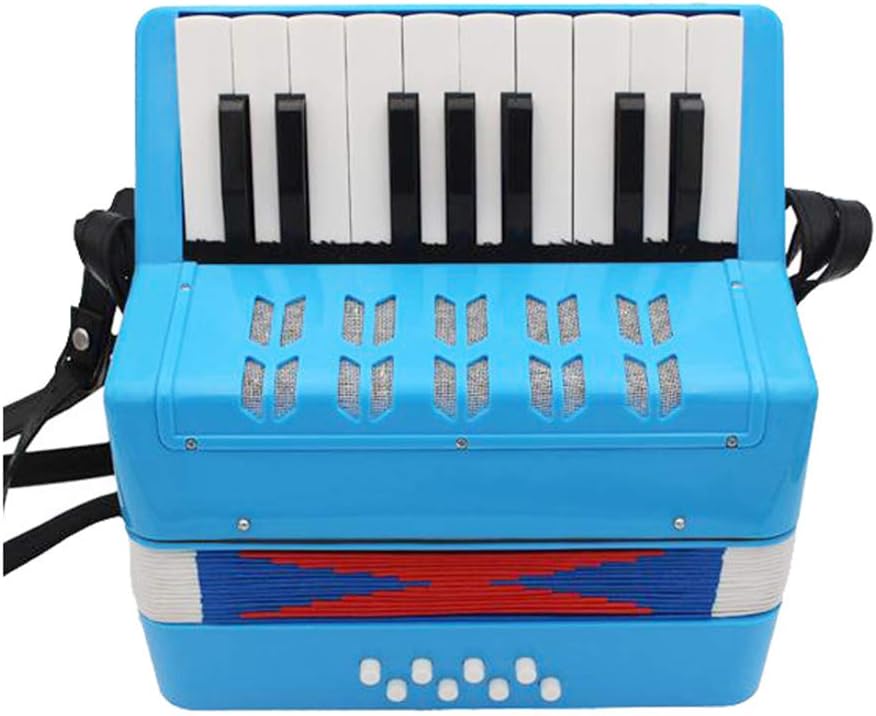 SFQNPA Red Toy Accordion Instrument Mini Small 17Key 8
