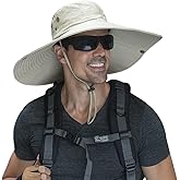 HUAMULAN 6" Super Wide Brim Sun Hats, Men and Women Bucket Hat for Fishing Hiking Garden Lawn Work Safari Camping Outdoor