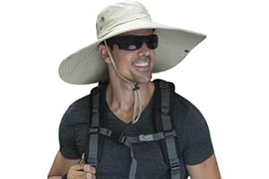 HUAMULAN 6" Super Wide Brim Sun Hats, Men and Women Bucket Hat for Fishing Hiking Garden Lawn Work Safari Camping Outdoor