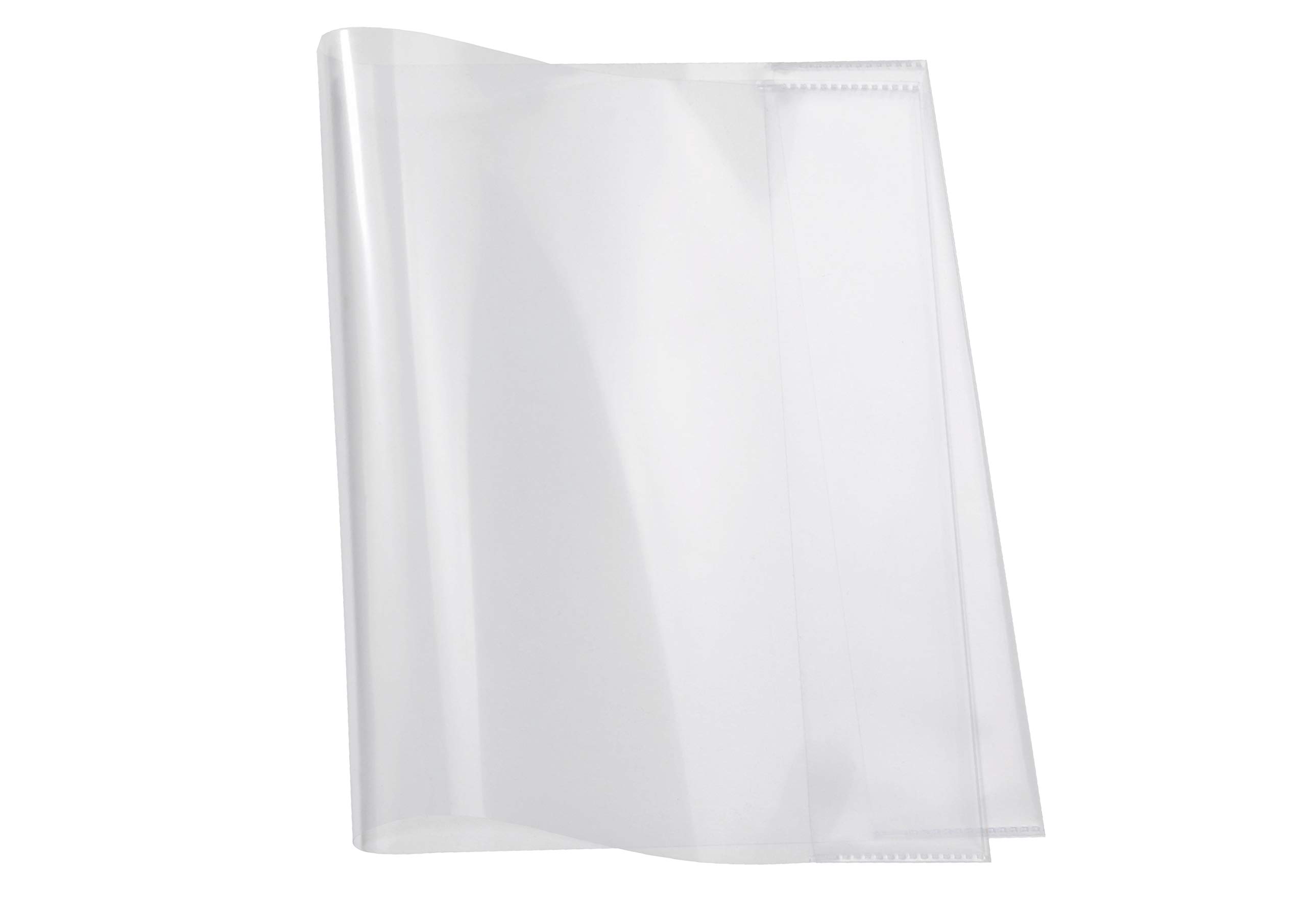 HERMA Book Cover for Workbook 30 x 43.1 cm, Book Cover with Label & Edge Protection Made of Wipe-Clean Polypropylene Film, Book Protector for School Books, Transparent