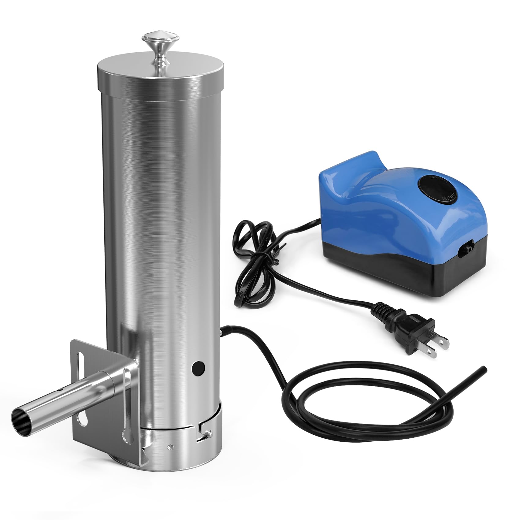 Photo 1 of Cold  Generator with Lid & Air Pump, Portable Electric BBQ Smoker, Wood Pellets Outdoor Smoker, Grill Accessory Barbecue Tools for Meat Vegetable, Hot & Cold Smoking, Stainless Steel