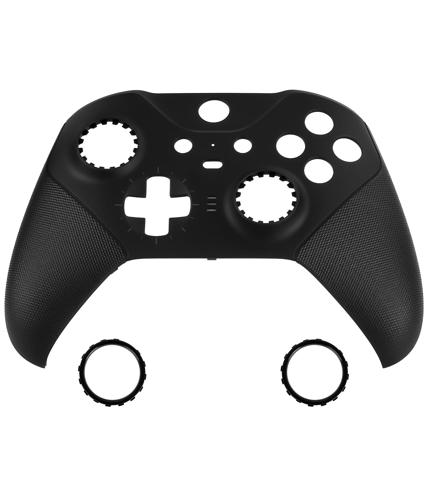 Ceozon Replacement Faceplate Cover Front Housing Shell Repair Accessories Kit for Xbox One Elite Controller Series 2 Included Joystick Rings Black