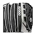 WILSON A2000 V125 SuperSkin Fastpitch Glove, Black/White, 12.5
