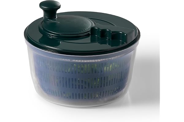 Starfrit Salad Spinner, Large 4L (4.2 Qt) Capacity, Colander Basket for Rinsing Fruits and Vegetables, Ergonomic Handle, Mixi