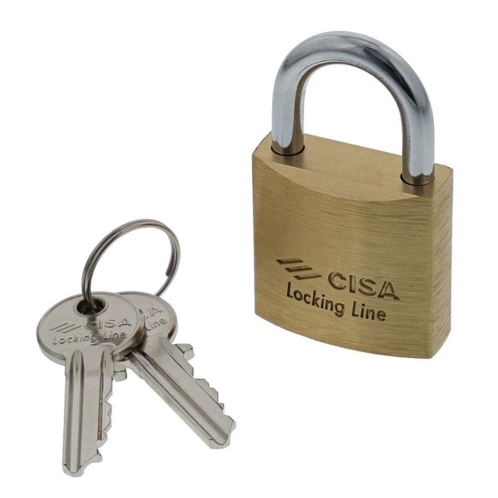 CISA Padlock Locking Line, Brass, Gold, 21010500