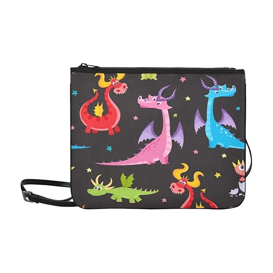 Hintergrund Design Lustige Cartoon Benutzerdefinierte hochwertige Nylon Slim Clutch Bag Cross-Body Bag Umhängetasche