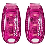 EverLightFX USB Rechargeable LED Safety Light (2 Pack) By Apace - Super Bright Bike Tail Light Works Brilliantly as Running Light for Joggers, Pets, Bicycle Strobe or Rear Clip On Lights