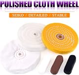 Swpeet 6Pcs 6 Inch Buffing Polishing Wheels with 3 Colors Compounds Kit 1/2” view 6