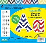 Barker Creek 4" Poster Letters & Bulletin Board Letter Pop-Outs, Chevron Nautical (LL-1719)
