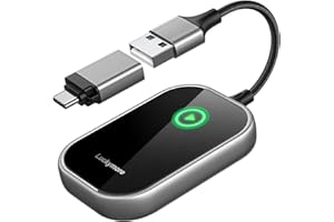 Luckymore Wireless Carplay Adapter, Converts Wired to Wireless Carplay Dongle for Wireless Control Plug & Play Carplay Fit for Cars from 2017 & for Apple iPhone iOS 10+