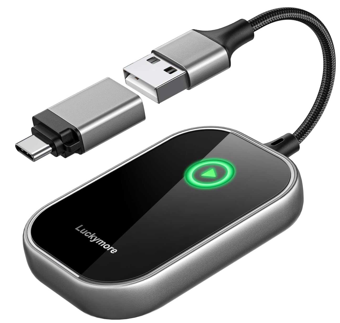 Photo 1 of Luckymore Wireless Carplay Adapter, Converts Wired to Wireless Carplay Dongle for Wireless Control Plug & Play Carplay Fit for Cars from 2017 & for Apple iPhone iOS 10+