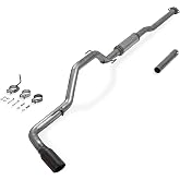 Flowmaster 717881 FlowFX Cat-Back Exhaust Kit 2.5 Inch 409 Stainless Steel 3.5 Inch Black Ceramic Coat Stainless Steel Tip Compatible with 2005-2015 Tacoma 4.0L 2/4WD All Wheelbases