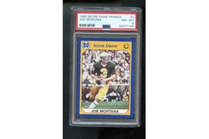 1990 Notre Dame Fighting Irish PROMO Collegiate Collection #3 Joe Montana Graded Football Card PSA 8