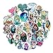 Honch Vinyl Mermaid Stickers Pack 50 Pcs Decals for Teen Girl Laptop Ipad Car Luggage Water Bottle Helmet Truck
