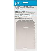 Ateco Decorating Comb &amp; Icing Smoother, 4 Sided Baking Supplies, 6 x 3.75, Silver