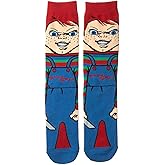 Grand Clothing Outlet Chucky Halloween Scary Child's Play Character 360 Crew Socks Blue 8-12