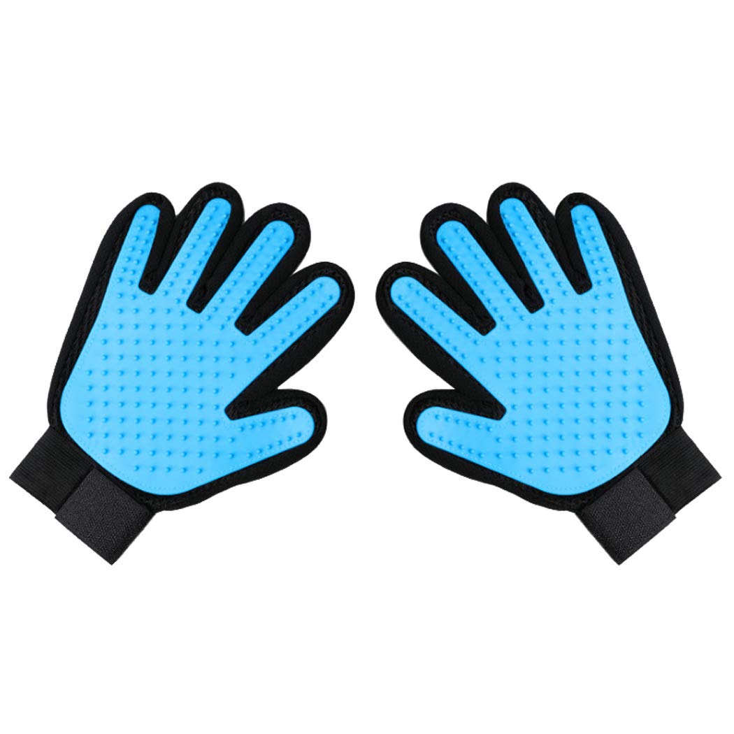 Duffire Cat Pet Cleaning Mane Gloves Pet 2PCS Beauty Massage Gloves Silicone Dog Bath Massage Brush