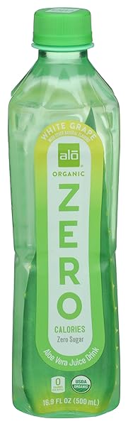 ALO ORGANIC WHITE GRAPE ALOE VERA JUICE, 16.9...
