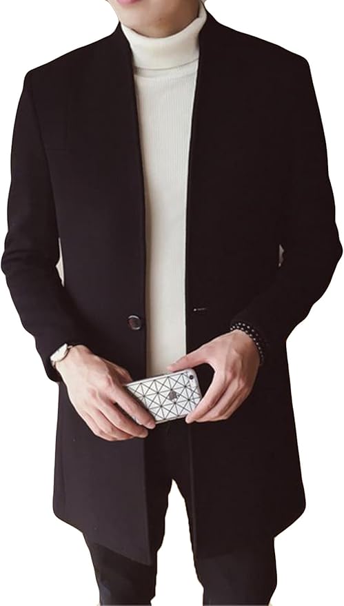 ニカ コート メンズ ラシャコート ロングコート メンズ秋 冬服 無地 長袖 コート メンズ アウター ゆったり ロングコート ビジネスコート 紳士服 かっこいいコート コート ジャケット 通販 Amazon