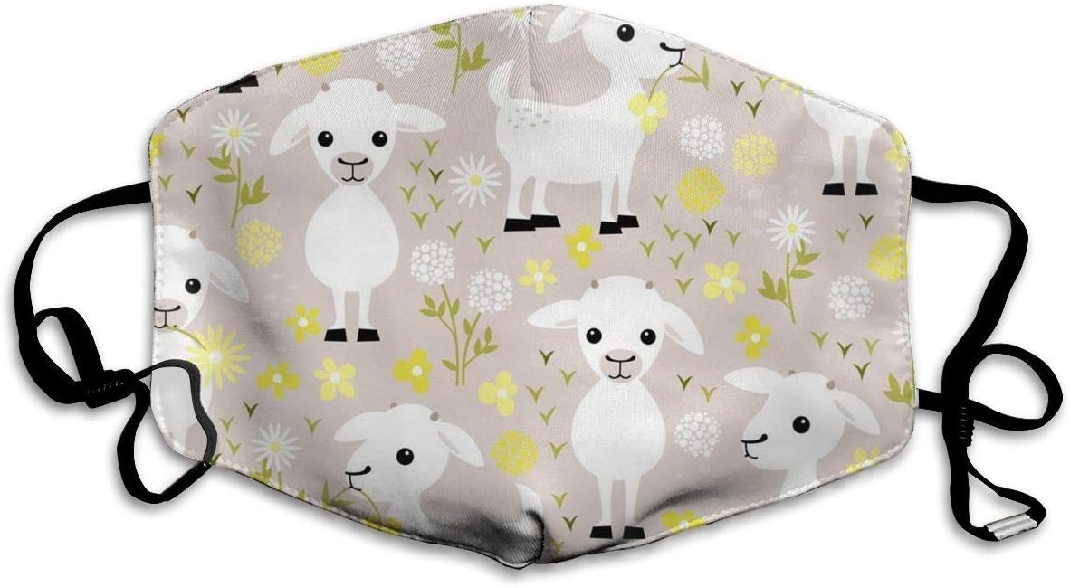 Mouth Mask, Dust Masks, Flu Allergens Masks Baby Goats Anti Pollution Dust Mask Washable and Reusable Face Mouth Mask Protection from Flu Germ Pollen Allergy Respirator Mask