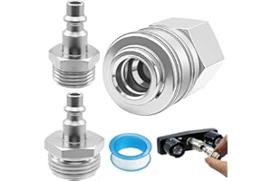 Langina 3PCS RV Shower Exterior Quick Connector, Heavy Duty Brass RV Shower Faucet Quick Connect Fittings,RV Shower Quick Connect with 1/2"NPS Shower Hose and 3/4"GHT Garden Hose Adapters